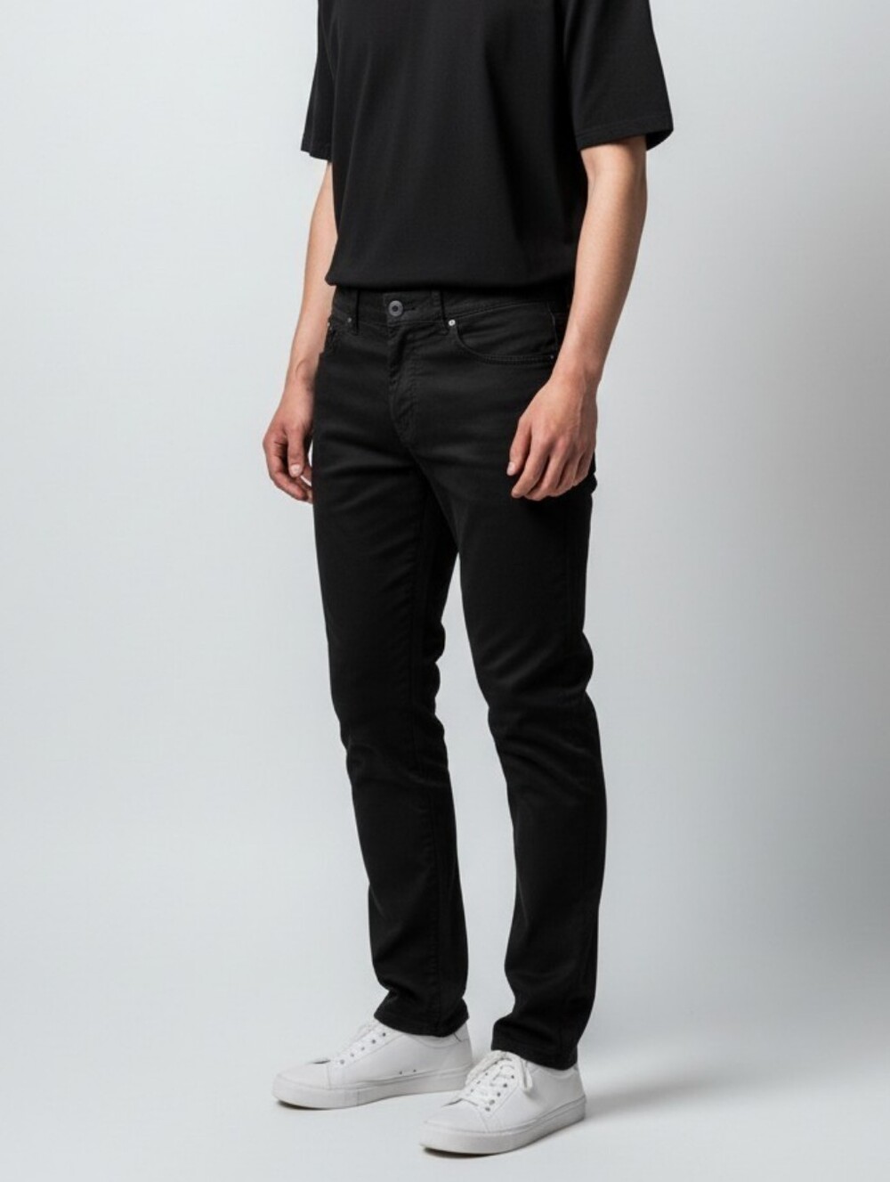 BOSS Men's Black Slim Chinos
